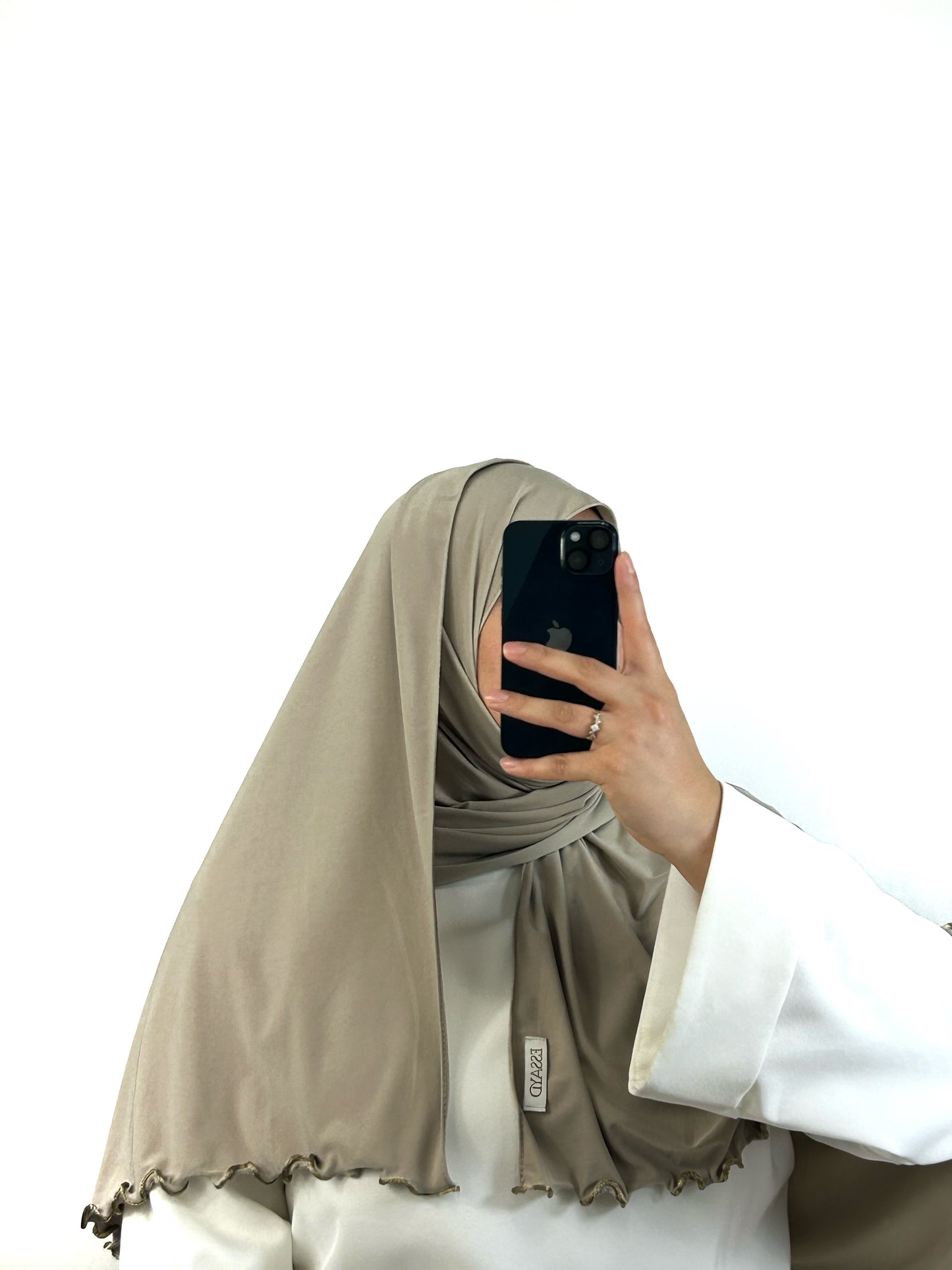 Hijab Jersey Premium de luxe bouclé vert sauge mode modeste