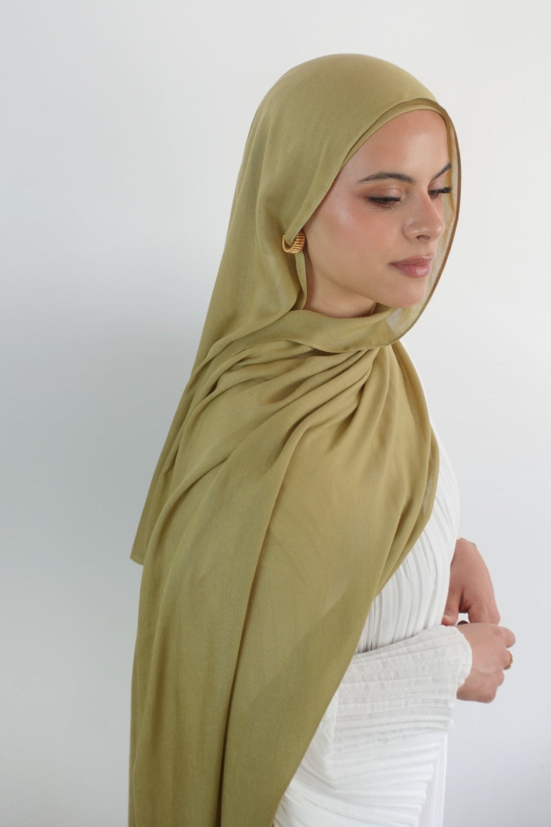Hijab de qualité modal rayonne fibre naturelle doux et leger modest hijabi Vert pistache
