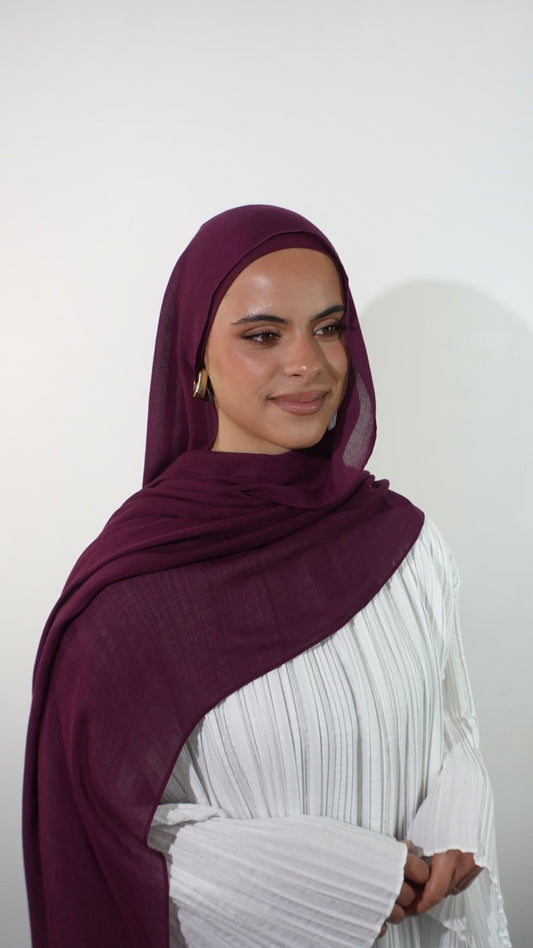 Hijab modal prune Cherry