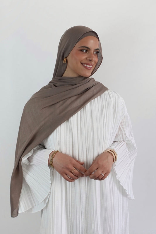 Hijab de qualité modal rayonne fibre naturelle doux et leger modest hijabi Hidjab hijeb 100% modal taupe