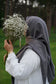 Hijab en lin gris 