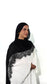 Hijab léger frais, respirant 100% modal dentelle noir avec bonnet tube assorti offert Modeste 