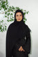 Hijab hyper léger idéal quand il fait chaud, intemporel classique ootd hijab full black dentelle 