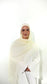 Hijab avec dentelle couleur ivoire en 100% modal 