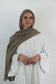 Hijab de qualité modal rayonne fibre naturelle doux et leger  modest hijabi Vert kaki