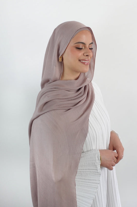 Hijab de qualité modal rayonne fibre naturelle doux et leger  modest hijabi Hidjab hijeb 100% modal Rose 